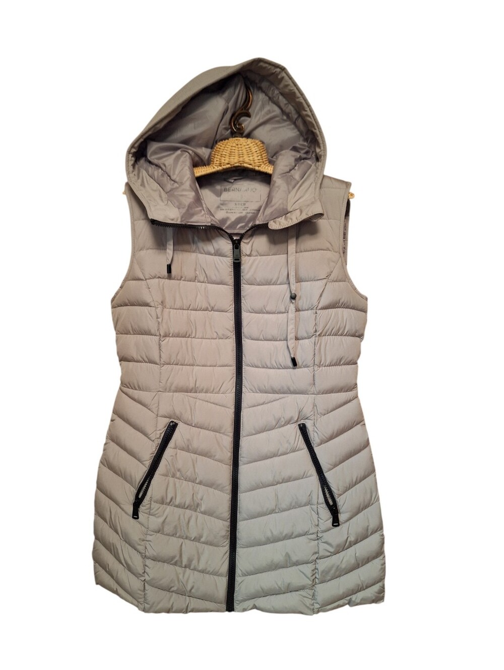 Bernardo Sleeveless Hooded Zip Up Insulated Puffer Coat Ladies Small Petite WARM